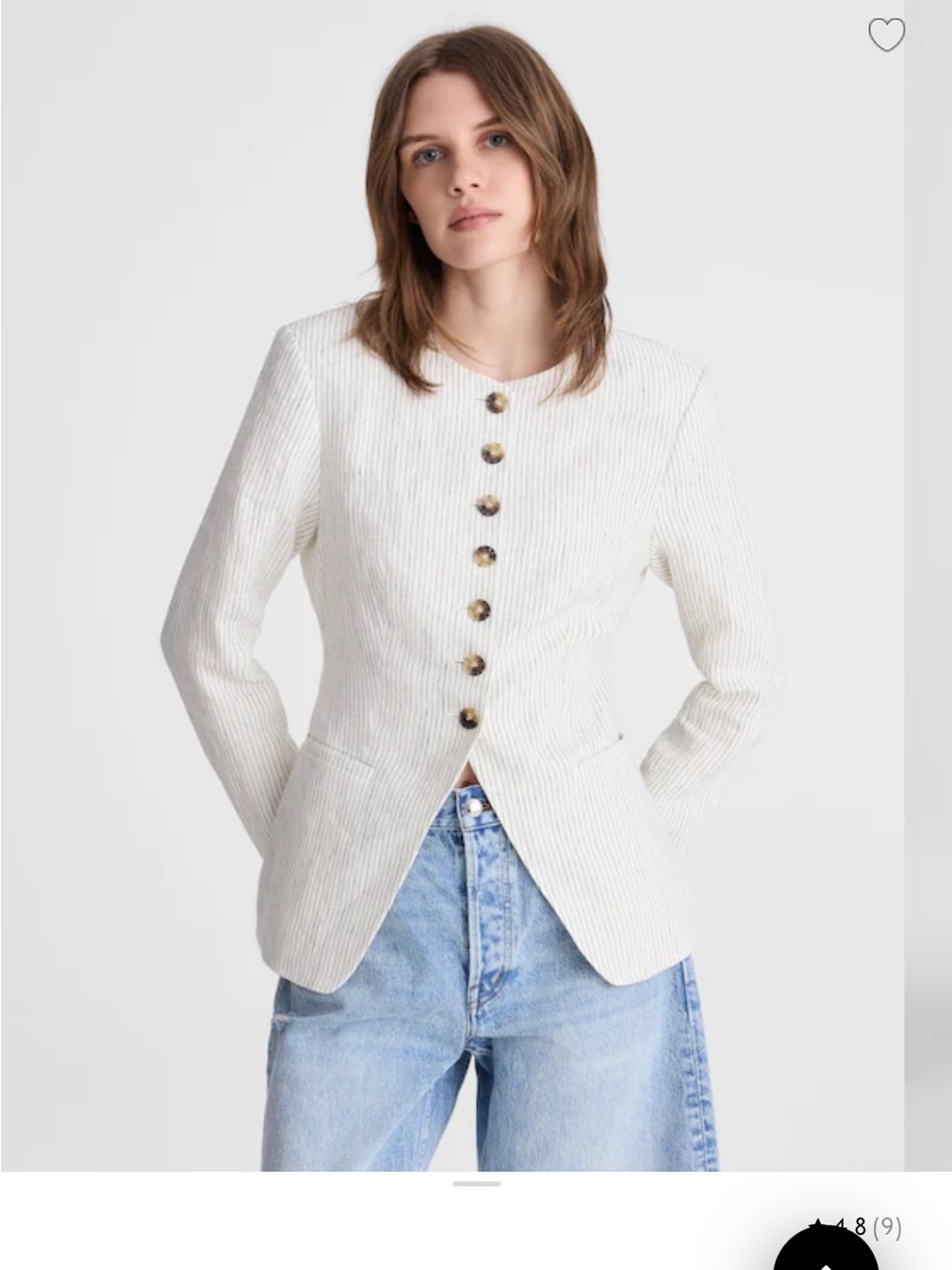 The Nolita Cutaway Blazer in 100% Linen